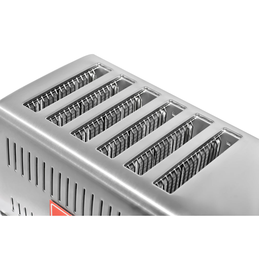 KRD Commercial Electric 6 Slice Toaster stainless steel
