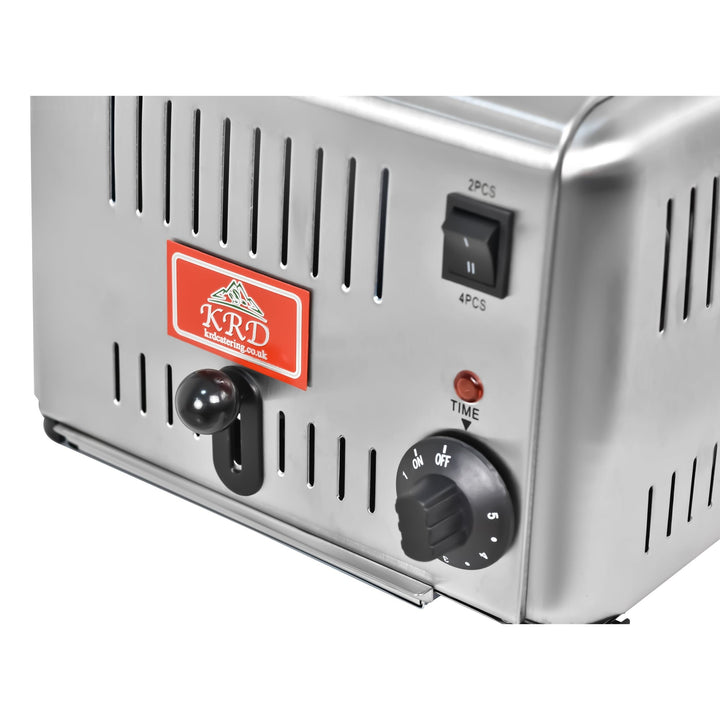 KRD Commercial 4 Slice Toaster Electric stainless steel KR-4ATS