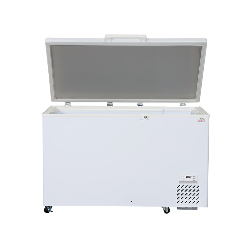KRD Commercial Chest Freezer 357 Litres Solid Lid 1325x780x875mm White BD-40W359