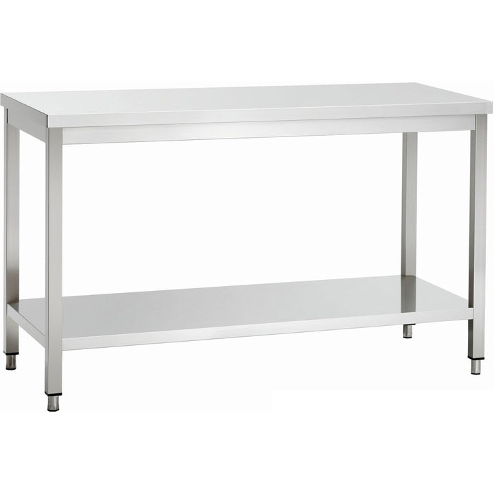 KRD Professional Work table Stainless steel Bottom shelf Upstand 1500(W)x850(H)x700(D)mm