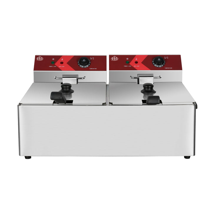 KRD Commercial Fryer Double Electric 2x11 litre 7kW Countertop EF11L2