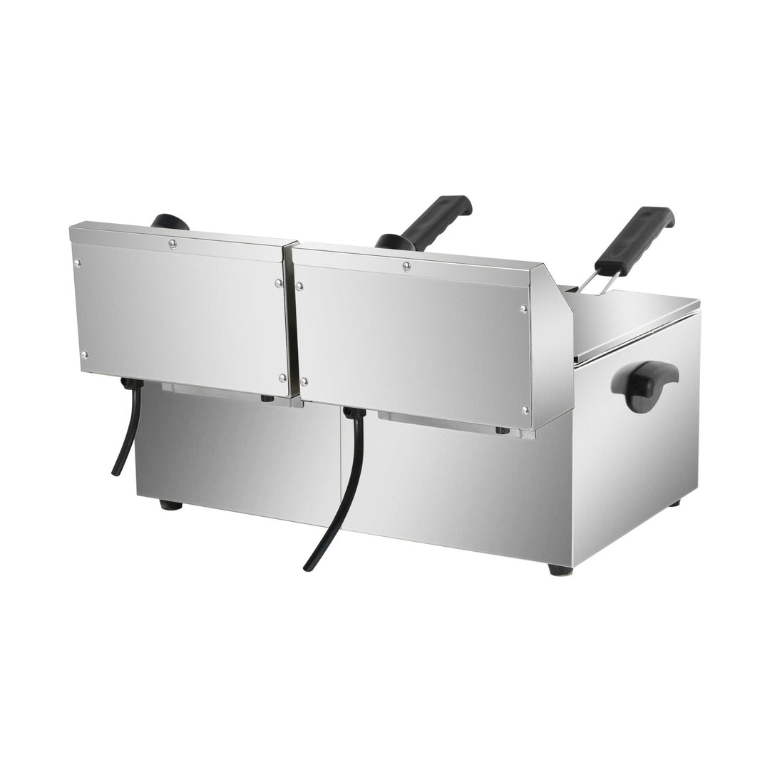KRD Commercial Fryer Double Electric 2x 8 litre 6.5kW Countertop EF8L2