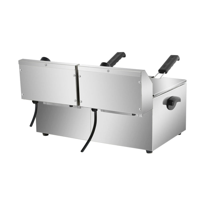 KRD Commercial Fryer Double Electric 2x 8 litre 6.5kW Countertop EF8L2