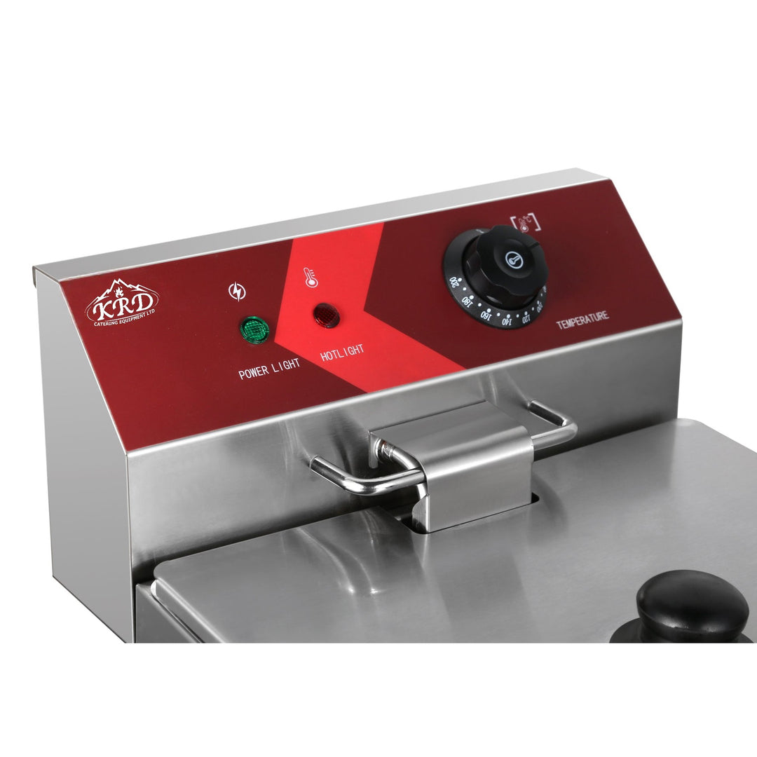 KRD Commercial Fryer Single Electric 8 litre 3.25kW Countertop EF8L