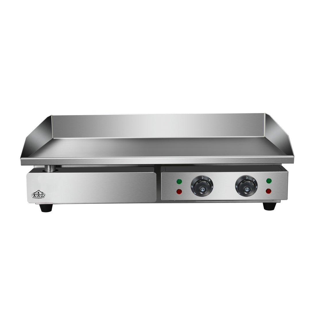 KRD Commercial Griddle Smooth Chrome Plate 730*470*240mm 4.4KW Electric EG820D