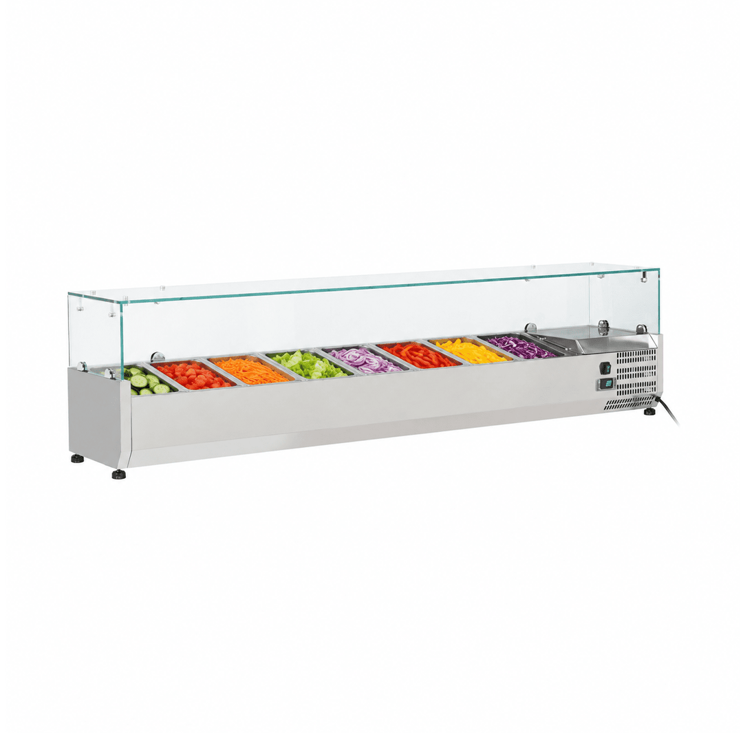 KRD Refrigerated Servery Prep Top 1800mm 8xGN1/3 Depth 380mm Salad bar VRX1838