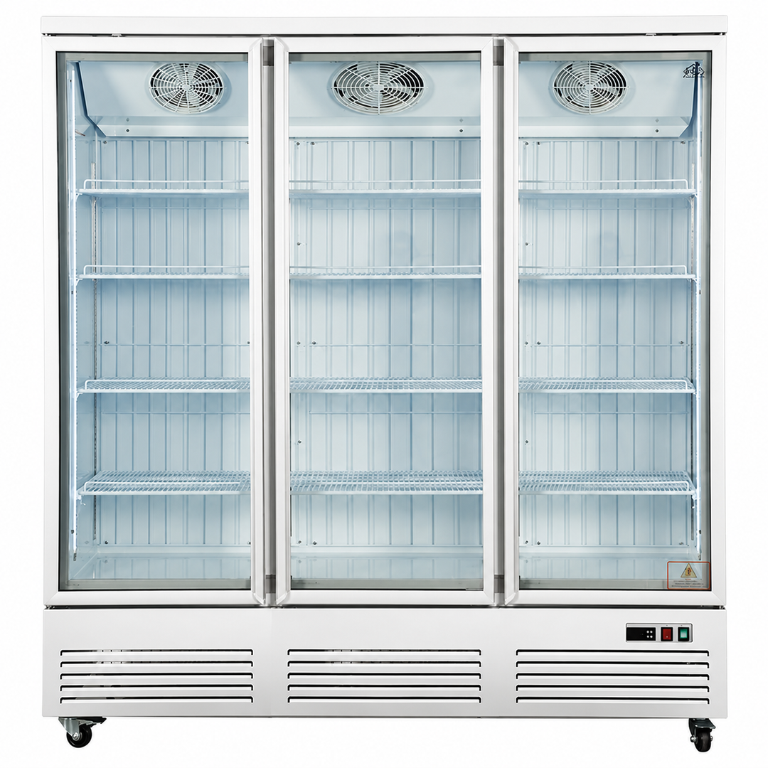 KRD 1430L Upright Display Freezer 3 Hinged Glass Doors 188cm RD-1430M3WP