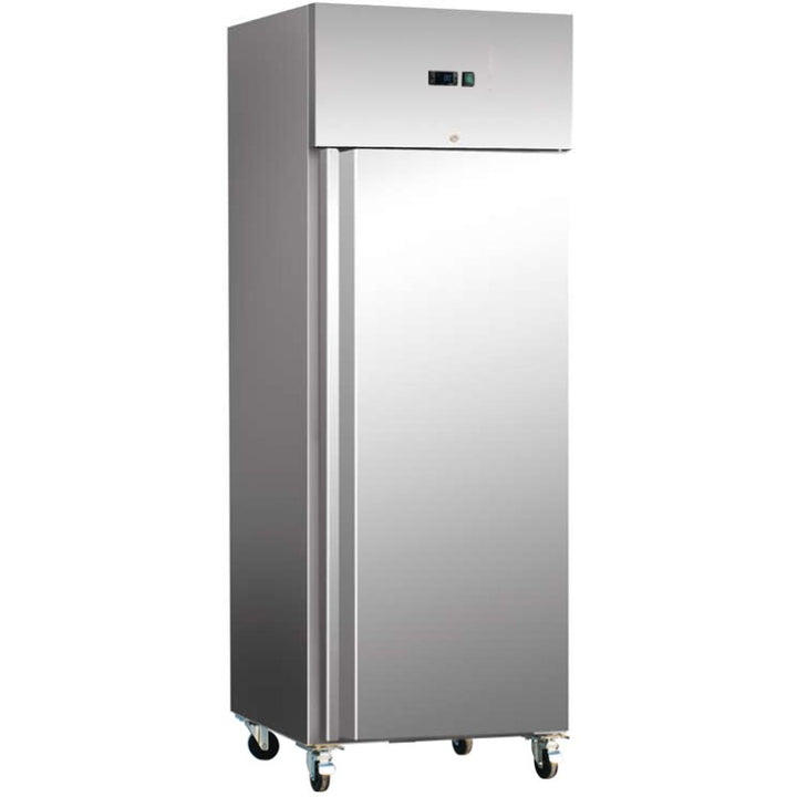 KRD Commercial Freezer Upright cabinet Stainless steel 600 litres Single door GN2/1 Fan-assisted cooling