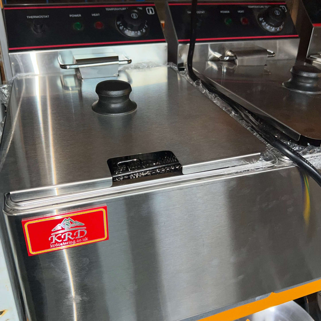 KRD 2x 8 Litre Twin Tank Commercial Electric Deep Fat Fryer AS8L2