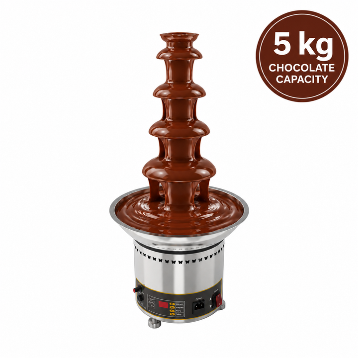KRD Commercial Waterfall 5 Tier Chocolate Fondue Fountain KCF-5