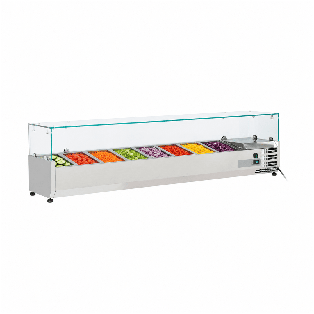 KRD Refrigerated Servery Prep Top 1800mm 8xGN1/4 Depth 330mm Salad bar VRX1833