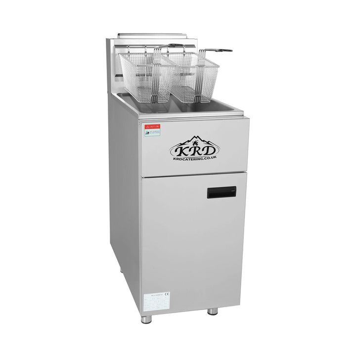 KRD Professional Free Standing Gas Fryer Single Tank 25L 420x720x1030mm GF-4G