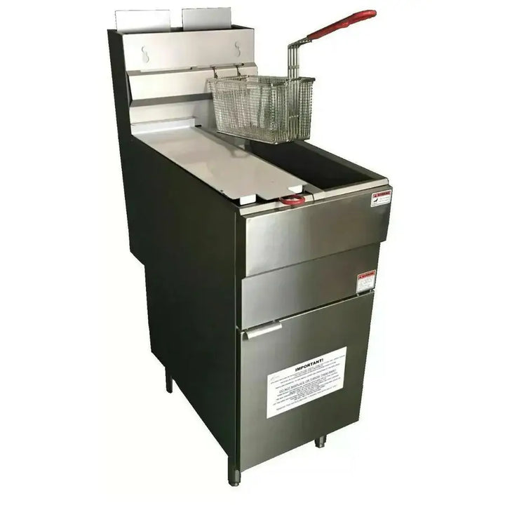 KRD Professional Free standing fryer with twin tanks and basket for high-volume frying, model GF120T.