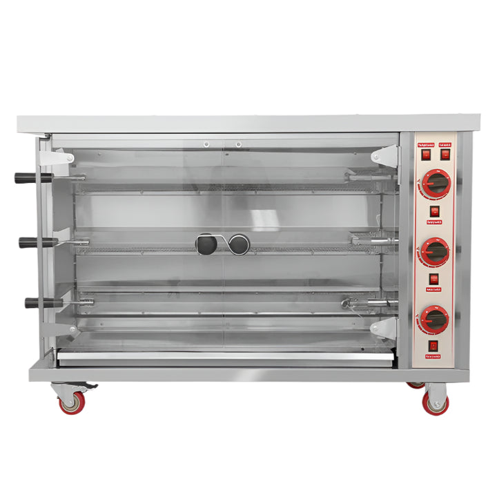 KRD Professional Chicken Rotisserie Oven Gas 3 spit 15 chickens CY3PG