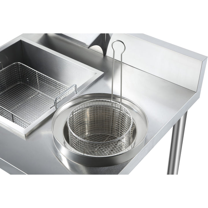 KRD Professional Stainless Steel Breading Table with Upstand HBT1000