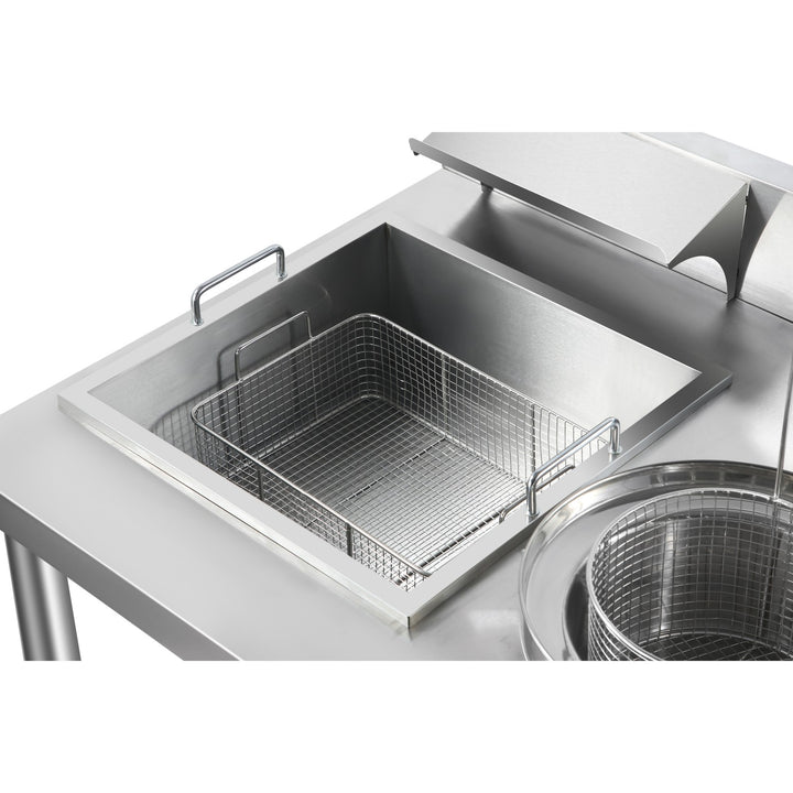 KRD Professional Stainless Steel Breading Table with Upstand HBT1000