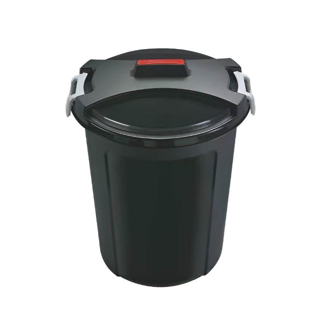 46L Plastic Lock Bin Garden Waste Bin with Locking Lid - Heavy Duty, Weather Resistant