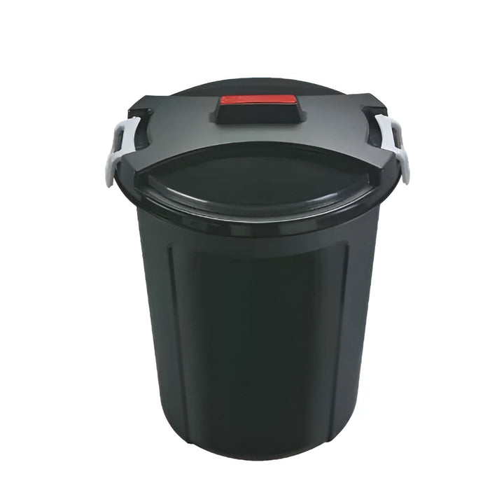 46L Plastic Lock Bin Garden Waste Bin with Locking Lid - Heavy Duty, Weather Resistant