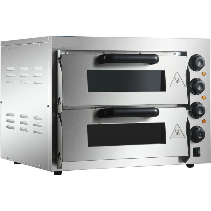 KRD Double Deck Electric Pizza Oven With Timer 20" Countertop 2 Chambers