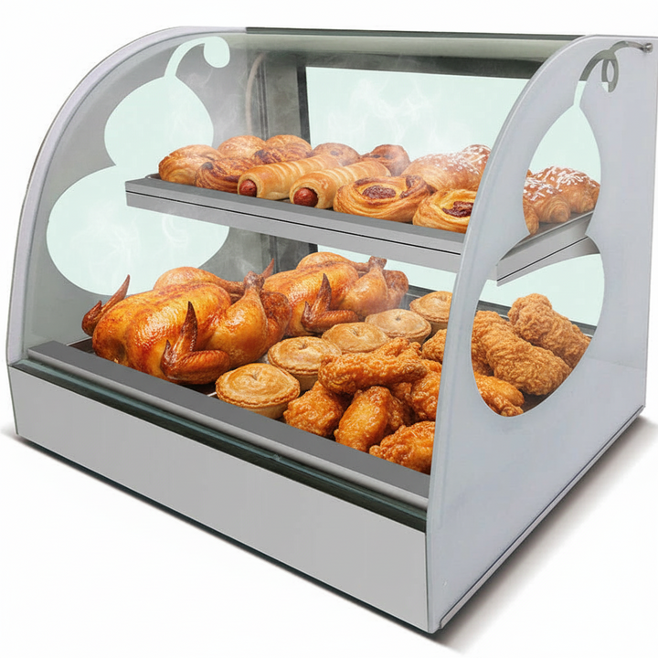 KRD Commercial Hot Food Warmer Display Cabinet Showcase 63cm