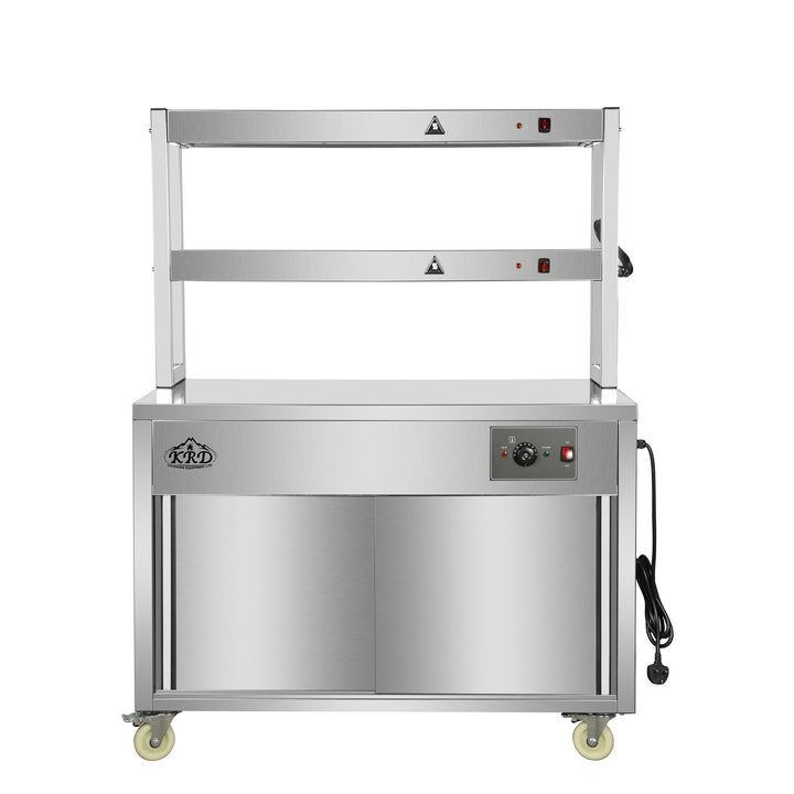 KRD Professional Hot Cupboard with 2 Tier Heated Gantry 120cm