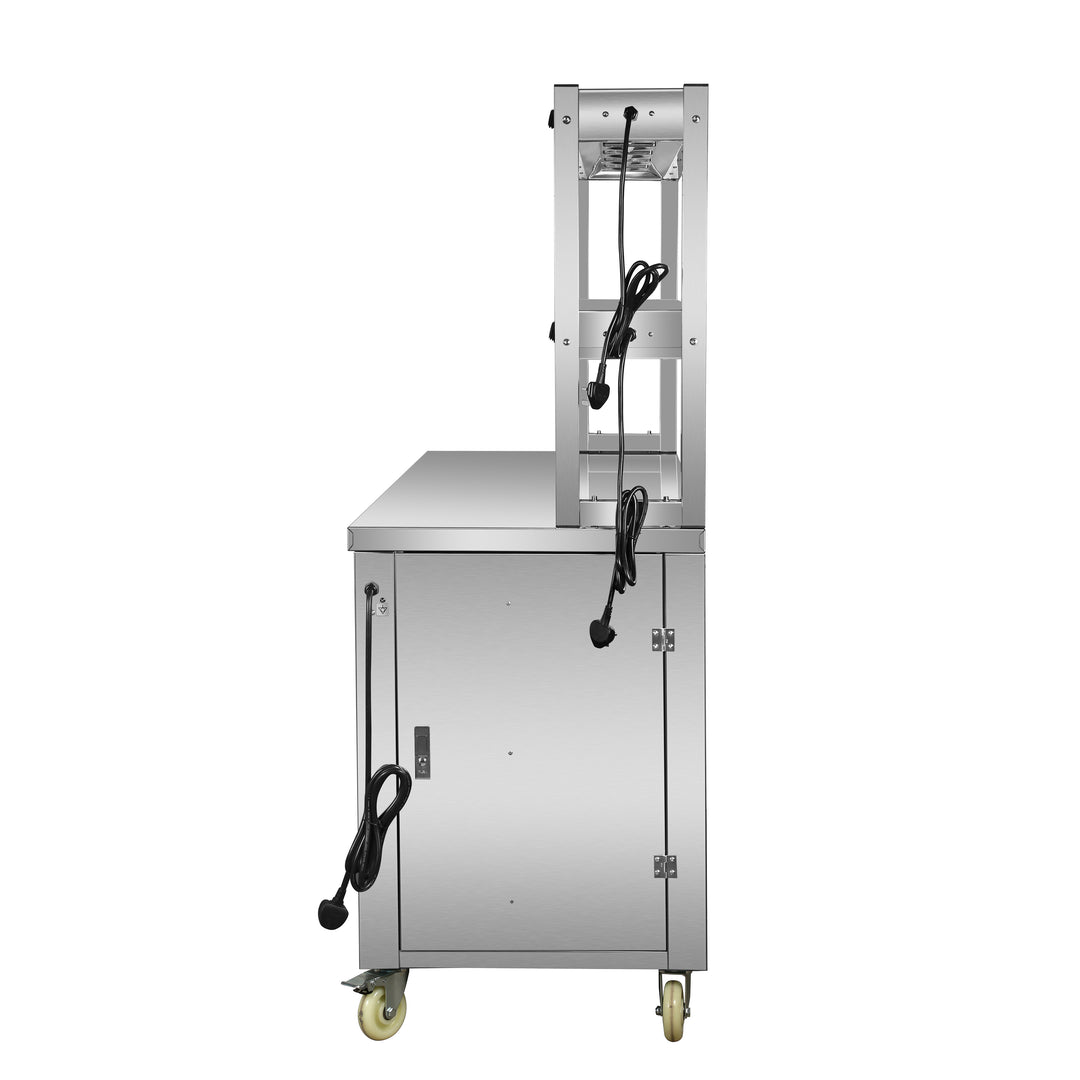 KRD Professional Hot Cupboard with 2 Tier Heated Gantry 120cm