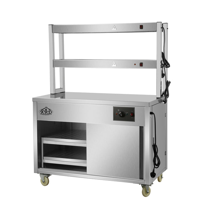 KRD Professional Hot Cupboard with 2 Tier Heated Gantry 120cm