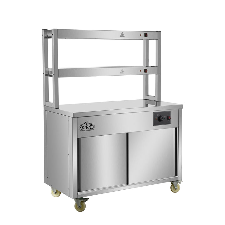 KRD Professional Hot Cupboard with 2 Tier Heated Gantry 120cm
