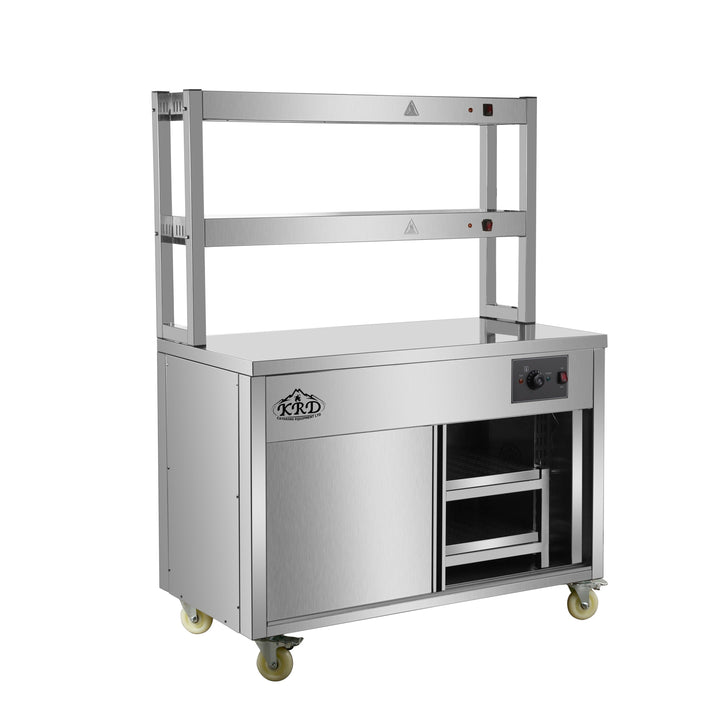 KRD Professional Hot Cupboard with 2 Tier Heated Gantry 120cm