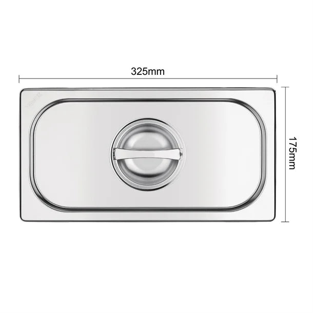 Stainless Steel Gastronorm Container Lid GN 1/3