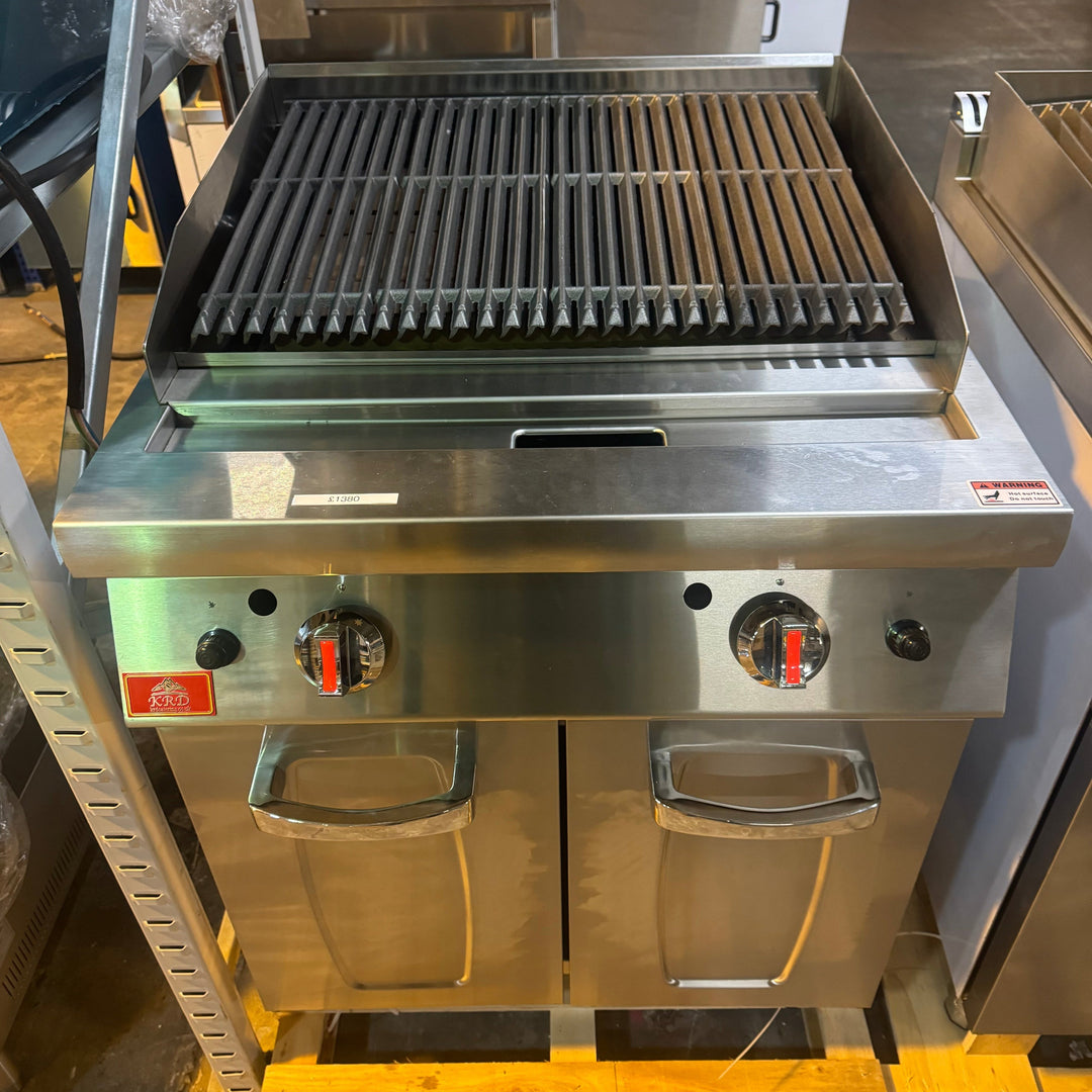 KRD Professional Gas Lava Rock Grill with Cabinet Base Double Door 11.7kw