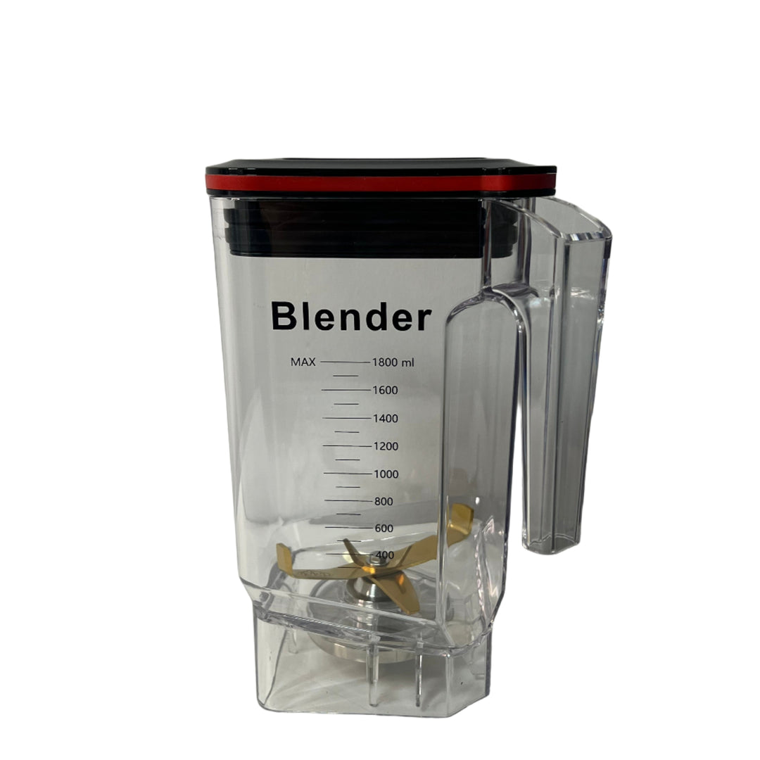 KRD Professional Blender 1.8 Litres 2200w Manual Control blender jug with measurement markings and blade
