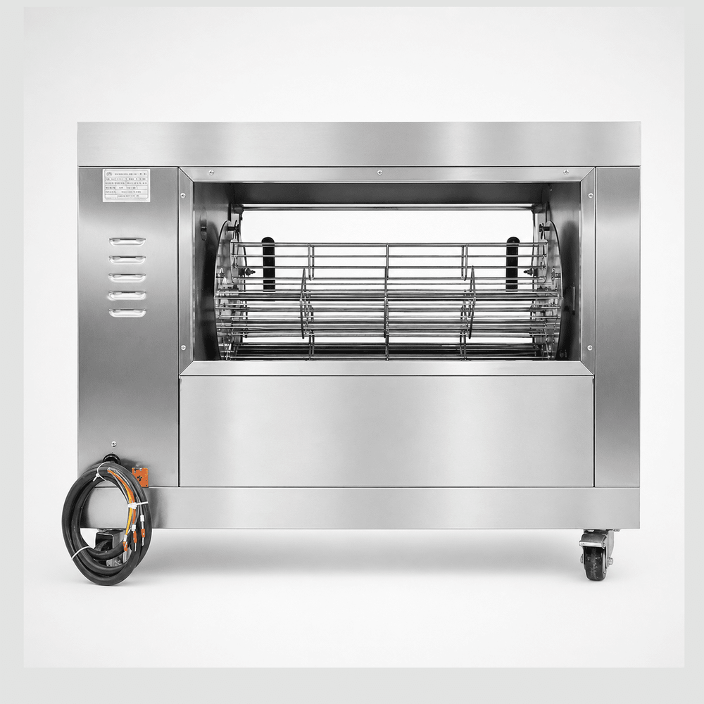 KRD Commercial Digital Electric Chicken Rotisserie Oven 4 baskets 12-16 chickens Countertop CY268 with stainless steel finish.