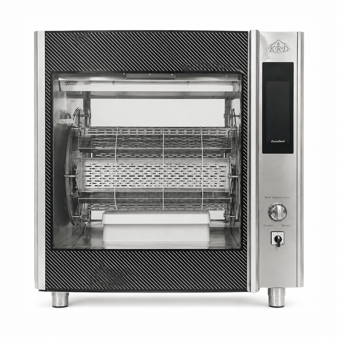 KRD Commercial Electric Chicken Rotisserie Oven 7 baskets 28-35 chickens, stainless steel, ideal for commercial kitchen equipment