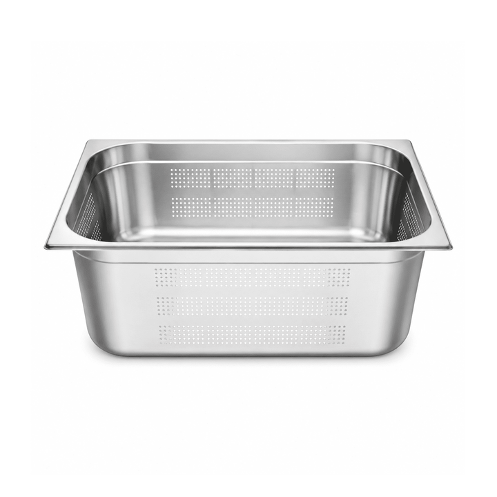 Stainless Steel Perforated Gastronorm Pan GN 1/2 Depth 200mm