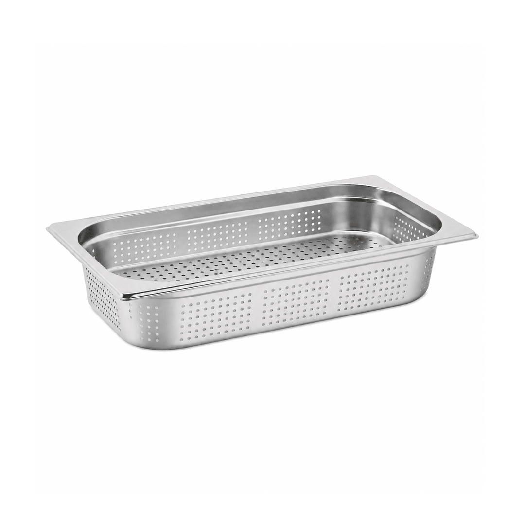 Stainless Steel Perforated Gastronorm Pan GN 1/9 Depth 100mm