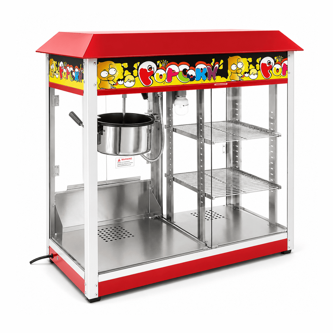 KRD Commercial Tabletop Popcorn machine &amp; 2 Shelves warm showcase 1800KW KRPWS11