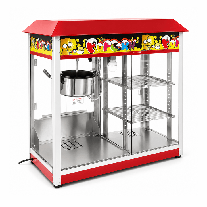 KRD Commercial Tabletop Popcorn machine &amp; 2 Shelves warm showcase 1800KW KRPWS11