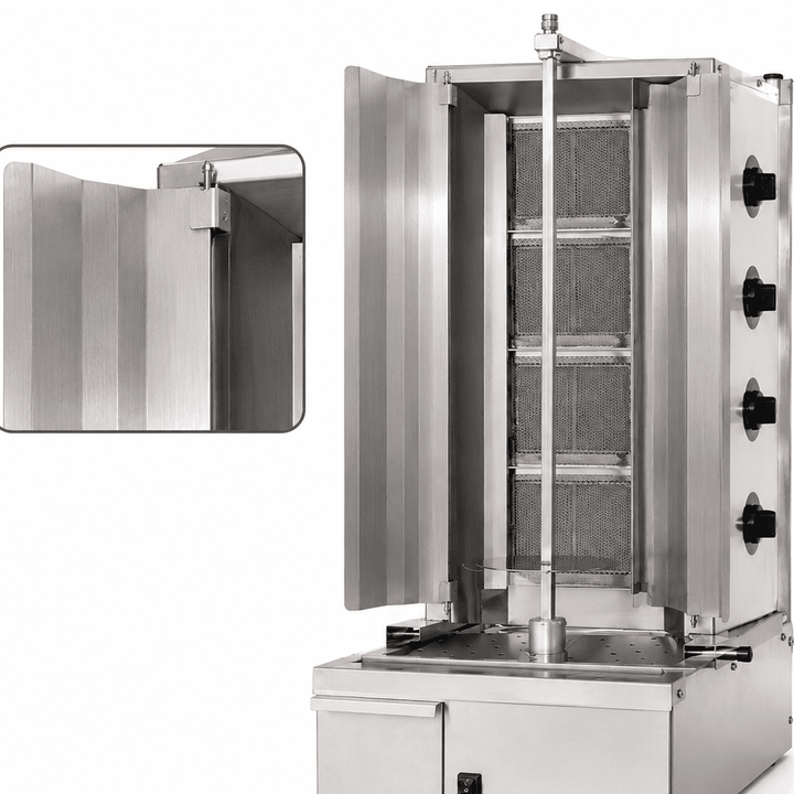 KRD Doner Kebab Machine Side Heat Reflectors Set of 2 710 x 170mm
