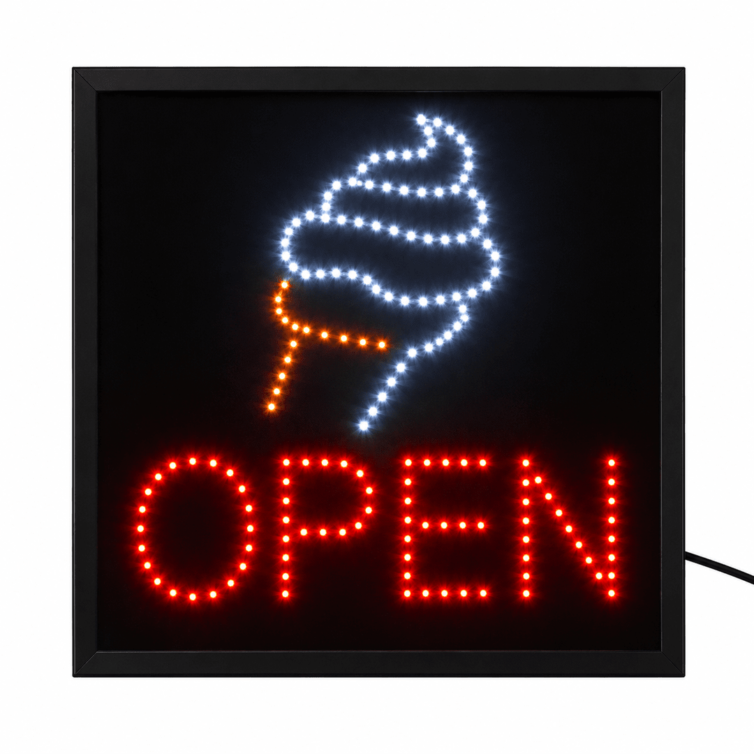 KRD LED OPEN Ice Cream Shop Sign Flashing 480mm TL-332