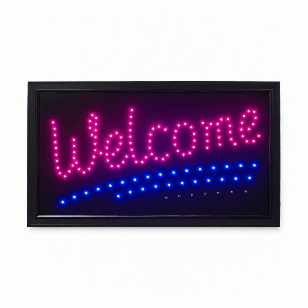 LED sign with &