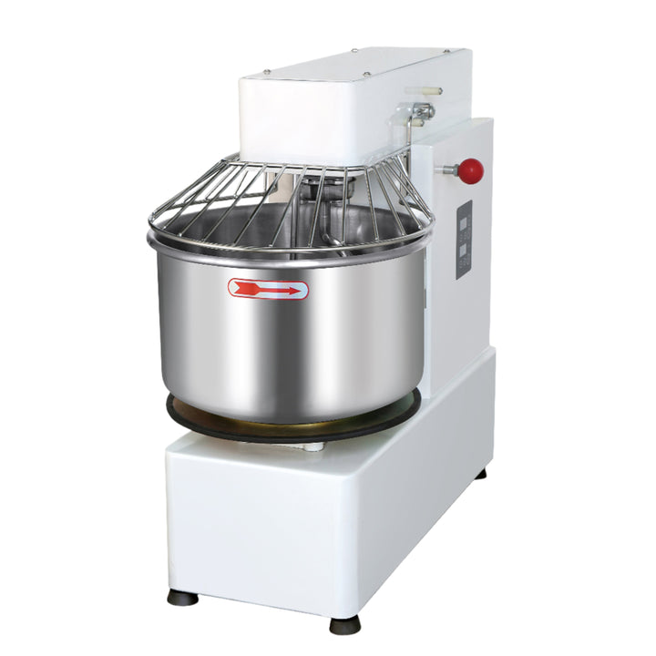KRD Professional Spiral Dough Mixer 20 litres Liftable head Removable bowl 2 speeds 1 phase HS20T