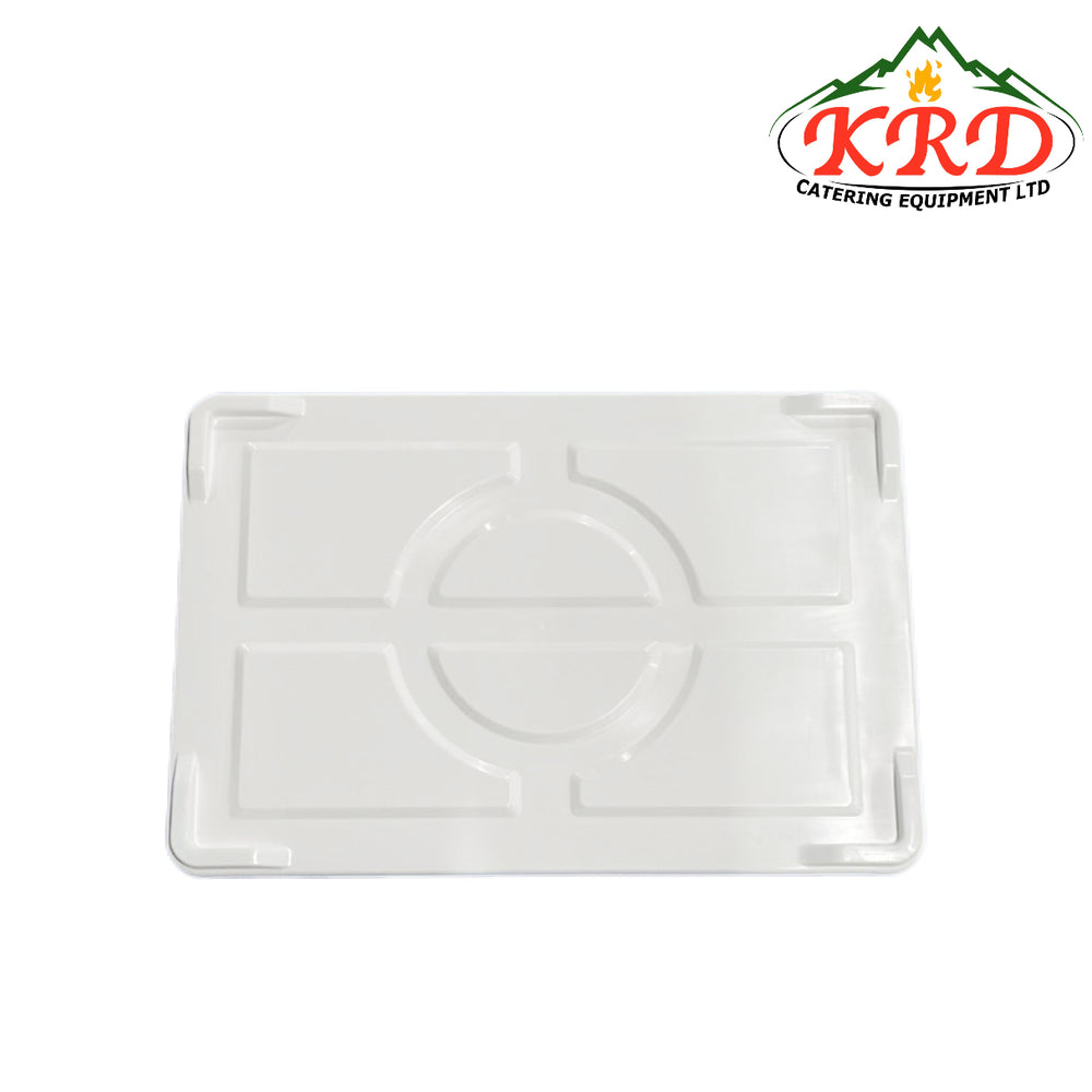KRD Pizza Dough Tray Lid White 610mm, commercial kitchen equipment for keeping dough fresh, size 610 x 410 x 30mm.