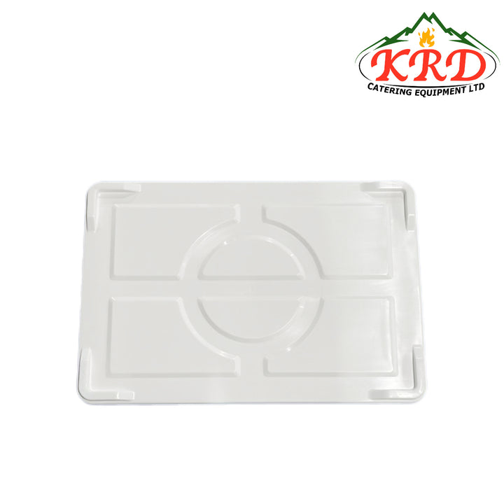 KRD Pizza Dough Tray Lid White 610mm, commercial kitchen equipment for keeping dough fresh, size 610 x 410 x 30mm.