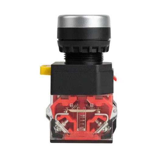 KRD Spiral Mixer 22mm Momentary Push Button Switch Red Round Button DPST 1 No 1 NC Light 24V