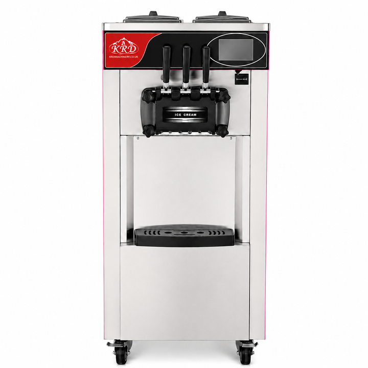 KRD Standing Three Flavour Soft Serve Ice Cream Machine 20-28L/H KIC826