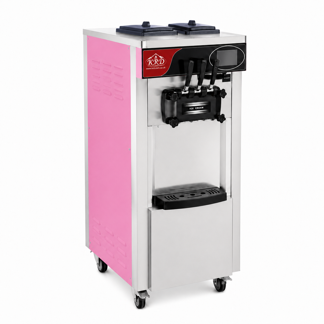 KRD Standing Three Flavour Soft Serve Ice Cream Machine 20-28L/H KIC826