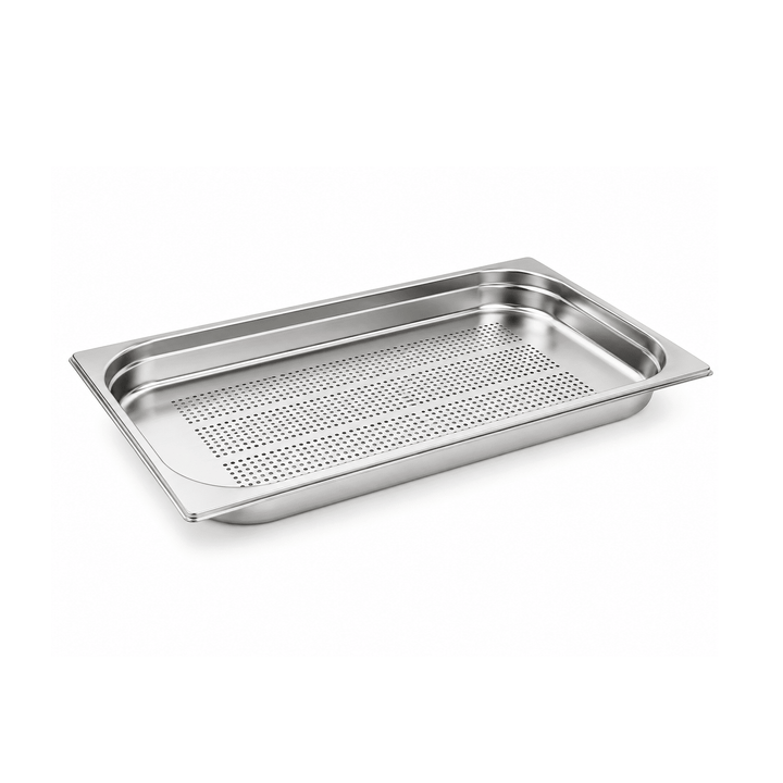 Stainless Steel Perforated Gastronorm Pan GN 1/1 Depth 40mm