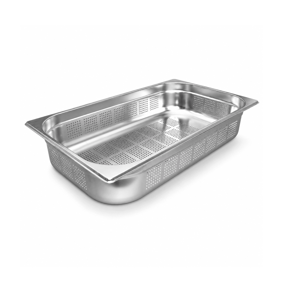 Stainless Steel Perforated Gastronorm Pan GN 1/1 Depth 65mm