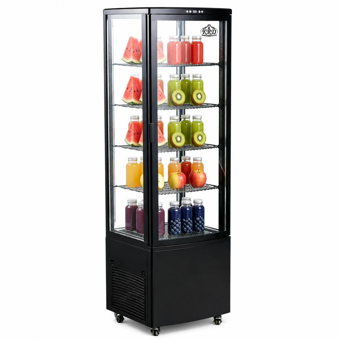 KRD Commercial Display Cooler 4 Shelf 235L Black KR-235L
